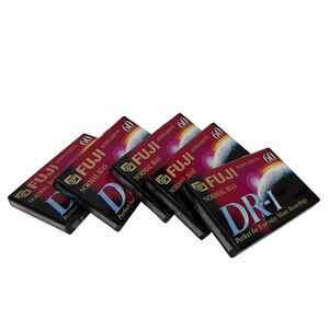 Lot of 5 Fuji DR-I 60 Type I Normal Bias Audio Cassette Tapes Sealed